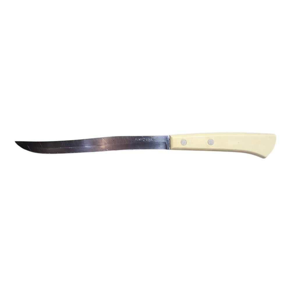 Vintage Flint Carving Knife 8 inch Blade Stainless Vanadium Arrowhead USA